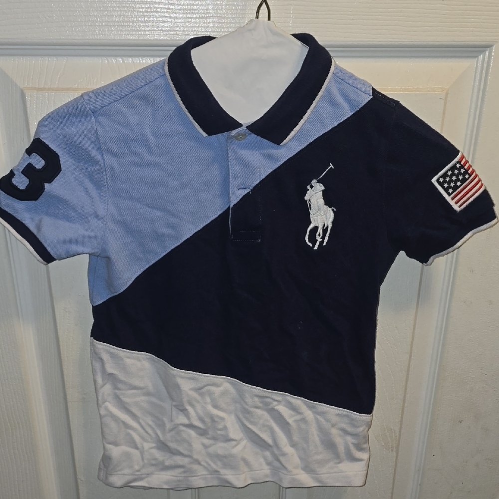 Polo by Ralph Lauren Kids' Navy and White Diagonal Polo